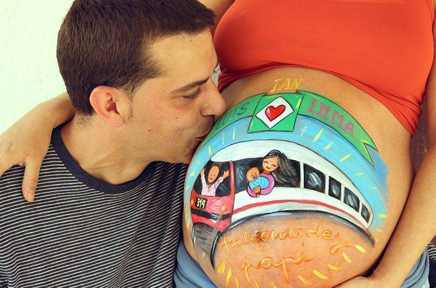 Pinta tu barriga de embarazada: belly painting