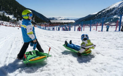 Disfrutar de la nieve en familia